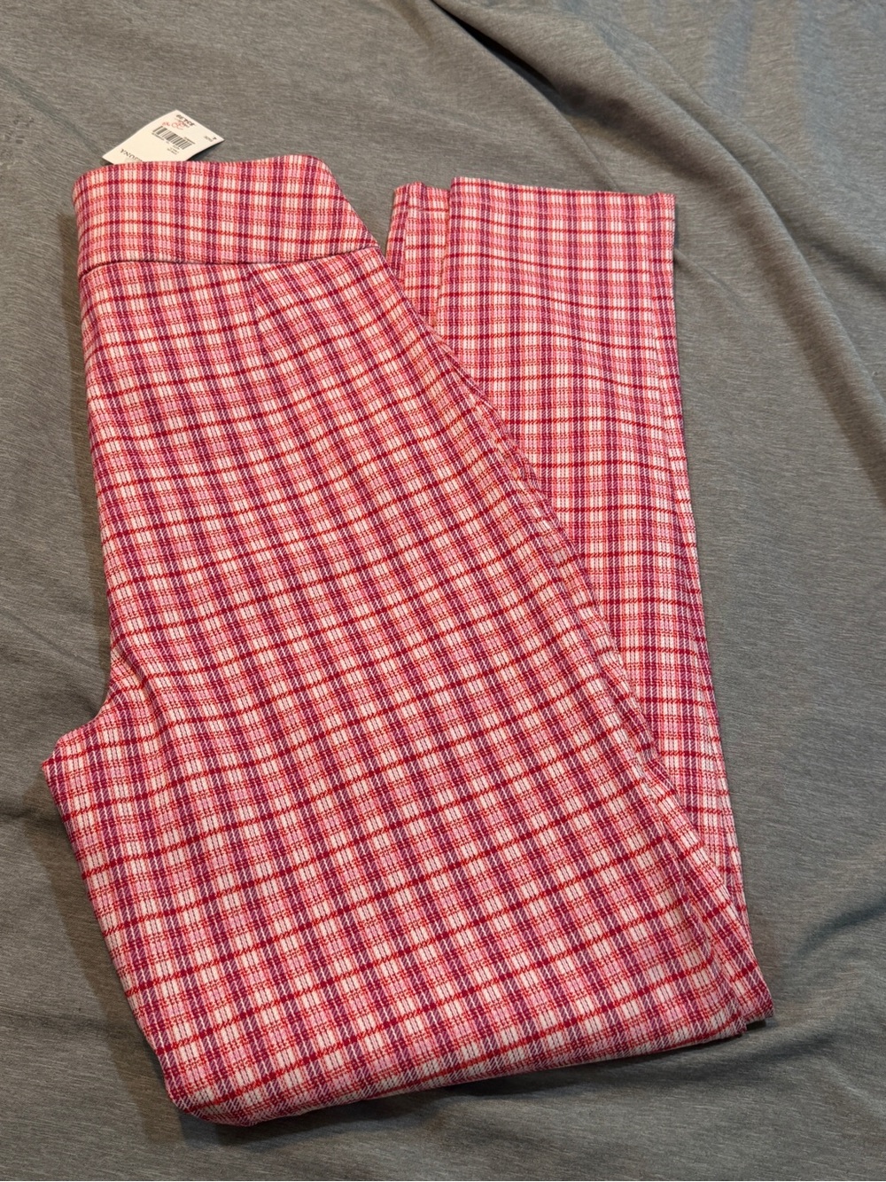 Versona Pink Plaid Stretch Men's Trousers